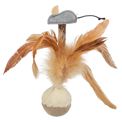 Trixie tuimel-verenbal met muis en microchip pluche