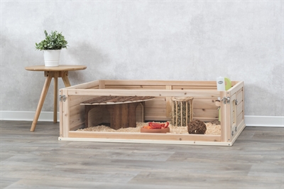 Trixie indoor ren cavia hout / plexiglas