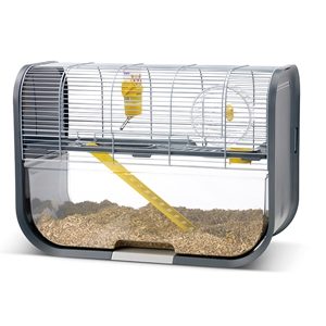 Savic hamsterkooi geneva antraciet / zilver
