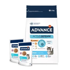 Advance cat kitten chicken / rice + 2 pouches chicken